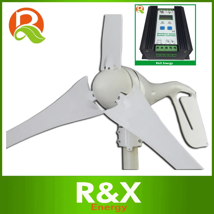

Small windmill generator 300w for street lamp, come with wind solar hybrid controller with LCD display, 12V and 24V wind turbine