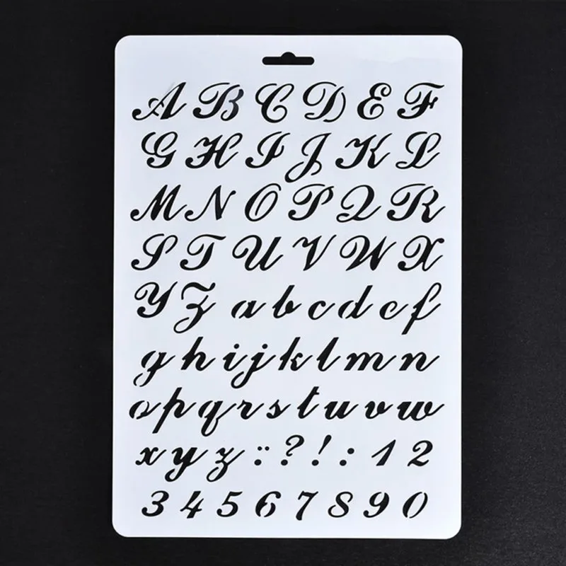 

Lettering Stencils, Letter and Number Stencil, Painting Paper Craft Alphabet and Number Stencils (#2)