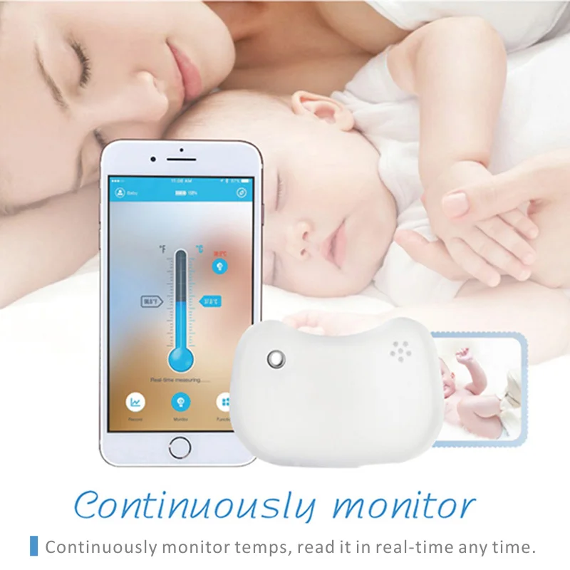 

Bluetooth Remote Children Wearable Electronic Thermometer Smart Body Infant Temperature Monitoring S7JN