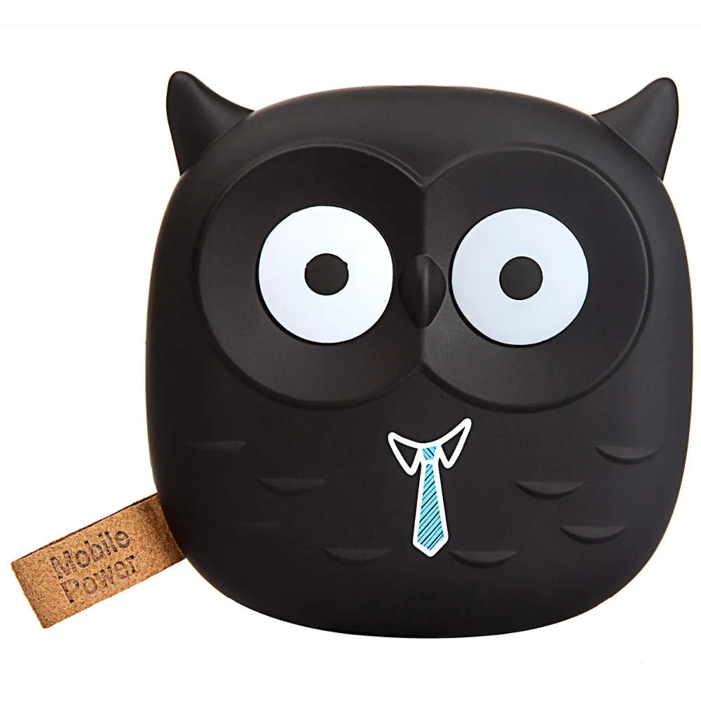 Cute Cartoon Owl 18650 Power Bank 12000mAh Portable Charger Dual USB Powerbank External Battery for iPhone Samsung Xiaomi Huawei