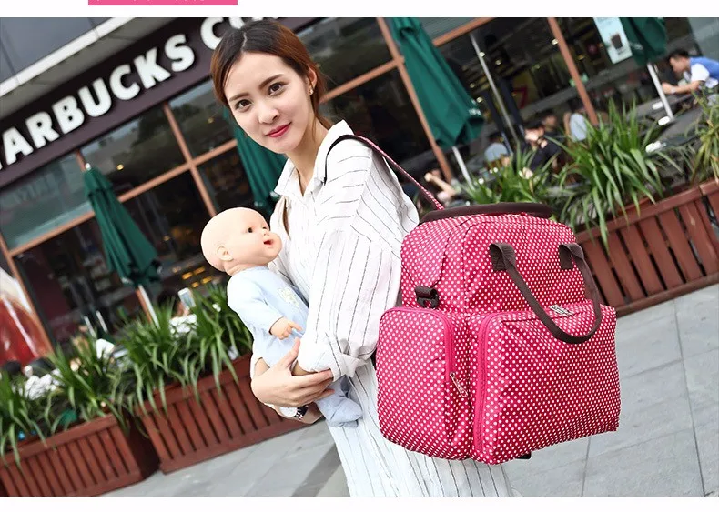 Новая мода мама рюкзак bolsa maternidade детские пеленки мешок с пеленальный коврик Многофункциональный Открытый мамы Tote для беременных сумка
