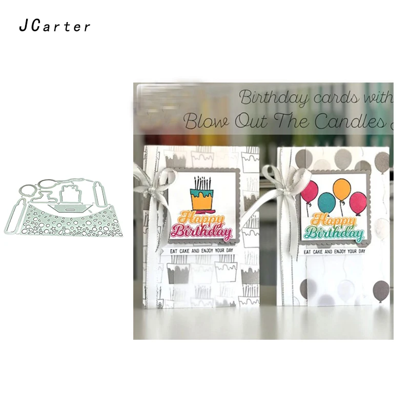 

JC Metal Cutting Dies and Rubber Stamps Stencil Candle Balloon Craft Cut Die Scrapbook DIY Handmade Album Paper Cards Decor Dies