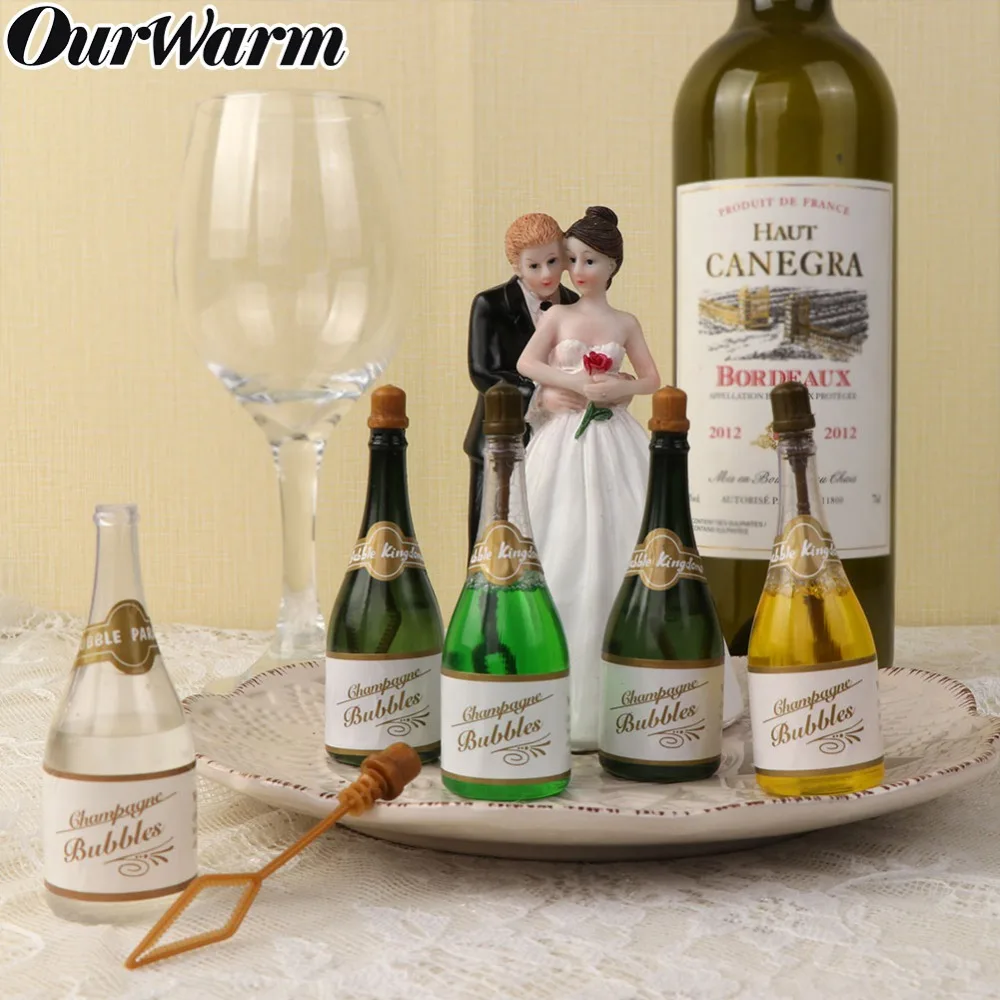 

OurWarm 24pcs Champagne Style Soap Water Bottle Wedding Birthday Party DIY Decorations Interesting Toys for Children