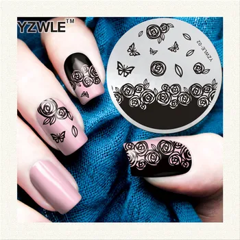 

1 Piece Various Arabesque Flower Pattern Nail Art Stamp Template Image YZWLE Nail Stamping Plate
