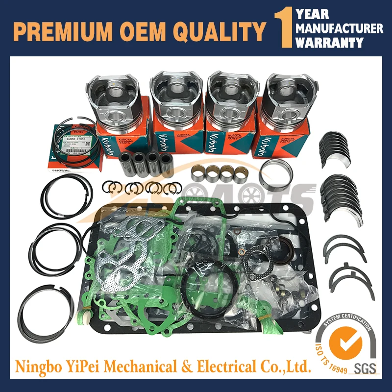 Капитальный Ремонтный комплект для двигателя kubota V2203 V2203B V2203T Bobcat 753 763 773|Комплекты