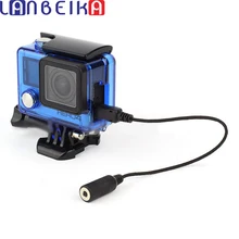 LANBEIKA для Gopro 3,5 мм активный микрофон с зажимом и мини USB внешний микрофон аудио адаптер кабель для Go Pro Hero 3 3+ 4