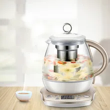 Полностью автоматический стеклянный чайник из тонкой стали, многофункциональный черный чайник