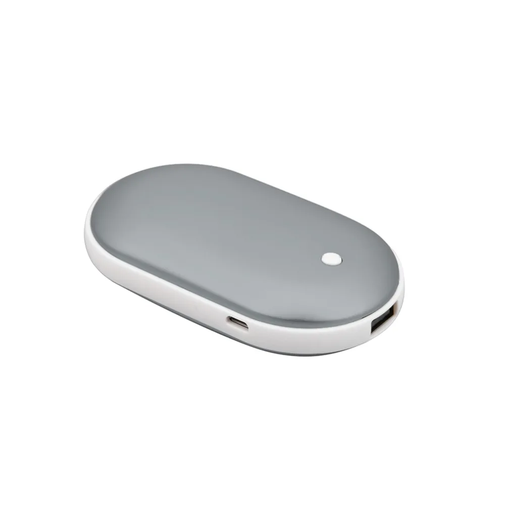 В форме булыжника Mini USB Перезаряжаемый электрический ручной WarmerCharging нагреватель алюминиевый сплав Мобильный телефон Зарядка Внешний