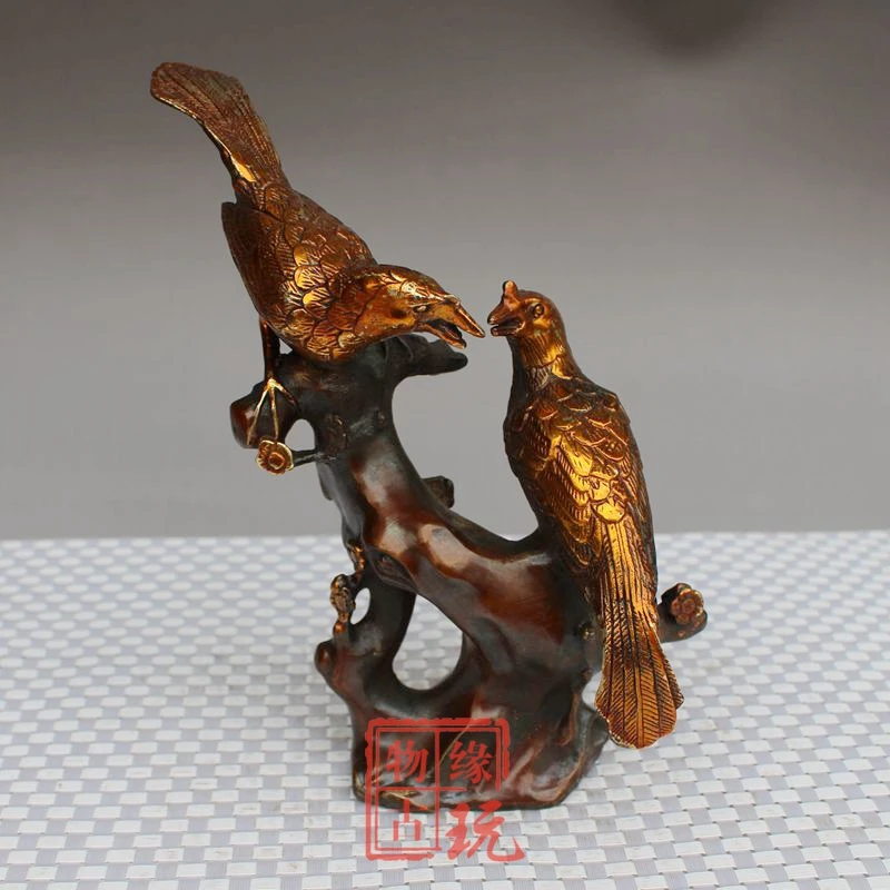 

Bronze happy eyebrow tip double happy home decoration handicraft decoration