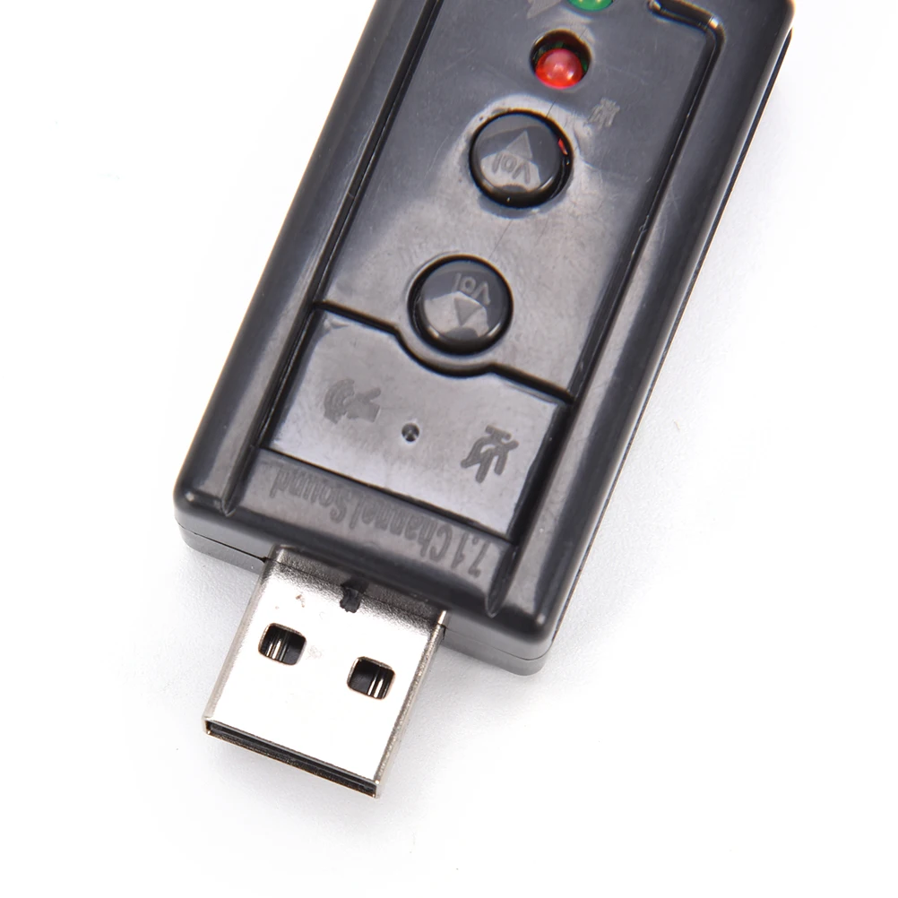 JETTING 1 шт. внешняя звуковая карта USB 7 канал 3D аудио адаптер с 3 5 мм микрофоном для