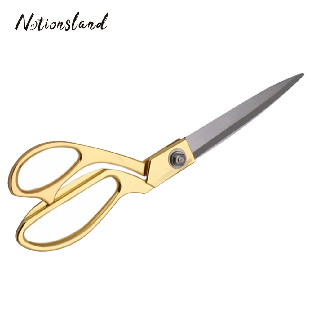 

Top Quility 8 inches Stainless Steel Sewing Scissors for Fabric Clothes Tailor Scissors Golden Dressmaker's Sharp Sewing Tool