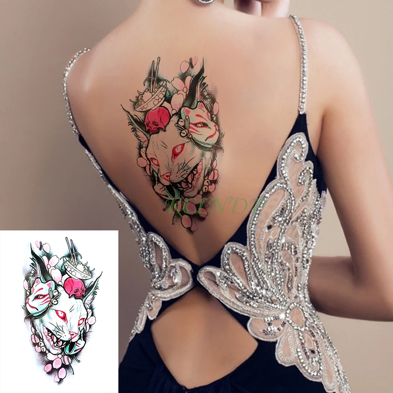 

Waterproof Temporary Tattoo Sticker tiger cat skull head fake tatto flash tatoo tatouage stickers leg arm for men girl women