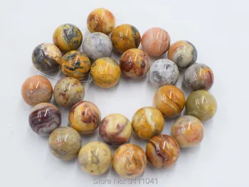 

loose beads crazy agate round 6-20mm 15" for DIY jewelry making FPPJ wholesale beads nature gem stone