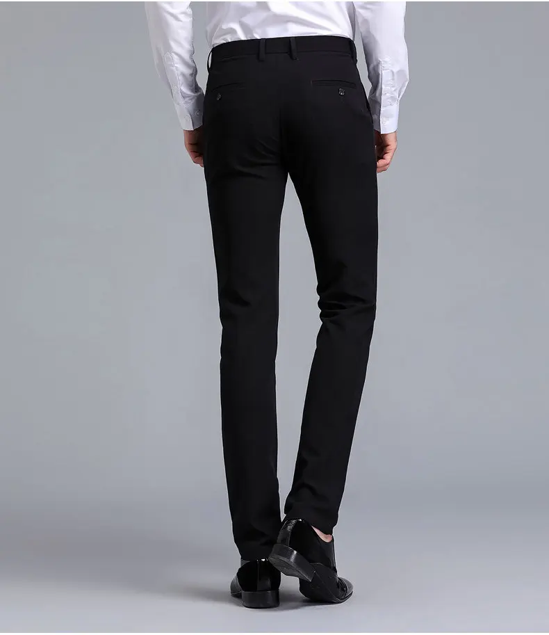 3colors casual pants man straight classic business mens pants 2017 autumn new trousers for men full length Mid waist 29-36 9808-12