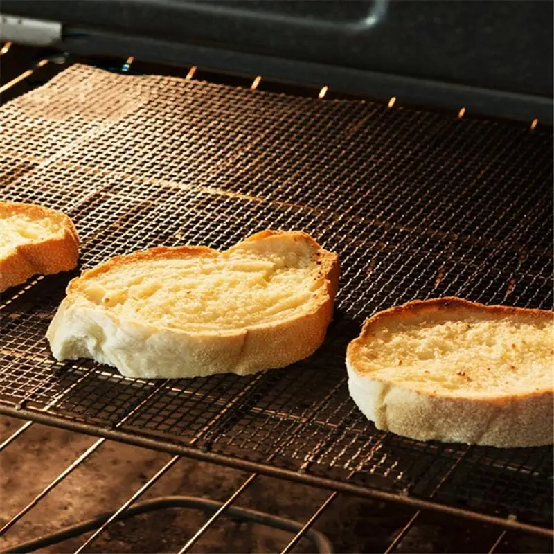 Barbecue Grill Mesh Mat Nonstick BBQ Mat Net Cook Grate Coverin Covers from Home & Garden on