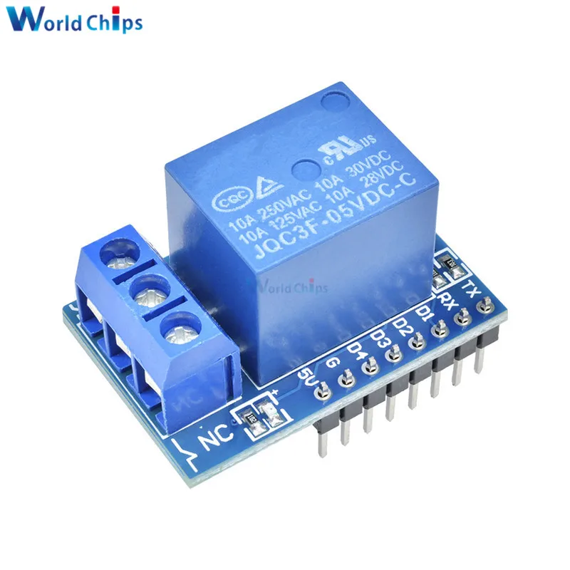 Релейный Щит для Wemos D1 один канал мини модуля реле платы разработки Arduino ESP8266 1