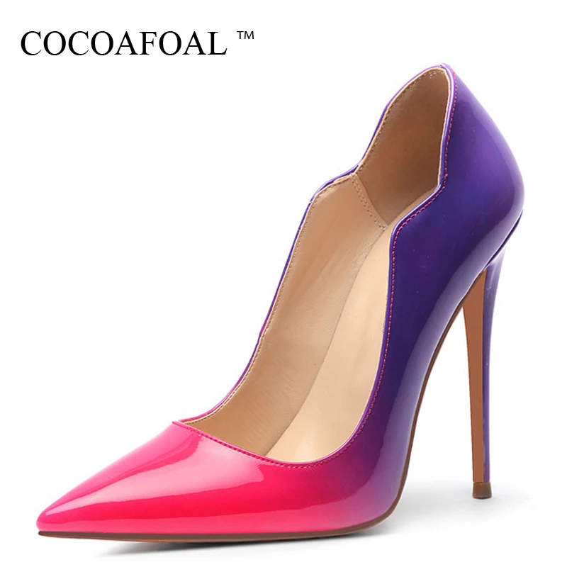 

COCOAFOAL Sexy Women's High Heels Shoes Woman Colour Shoes Pointed Toe Bride Valentine Heels Shoes Party Wedding Heels Shoes