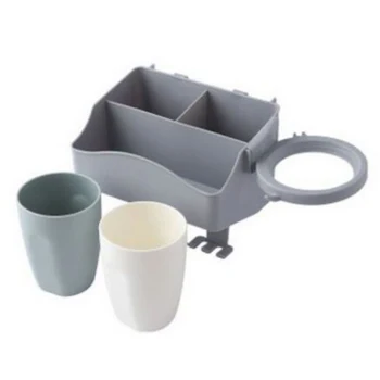 

Wall Mounted Free Punching Toothbrush Holder Hair Dryer Rack Toothbrush Multifunction Toothbrush Holder