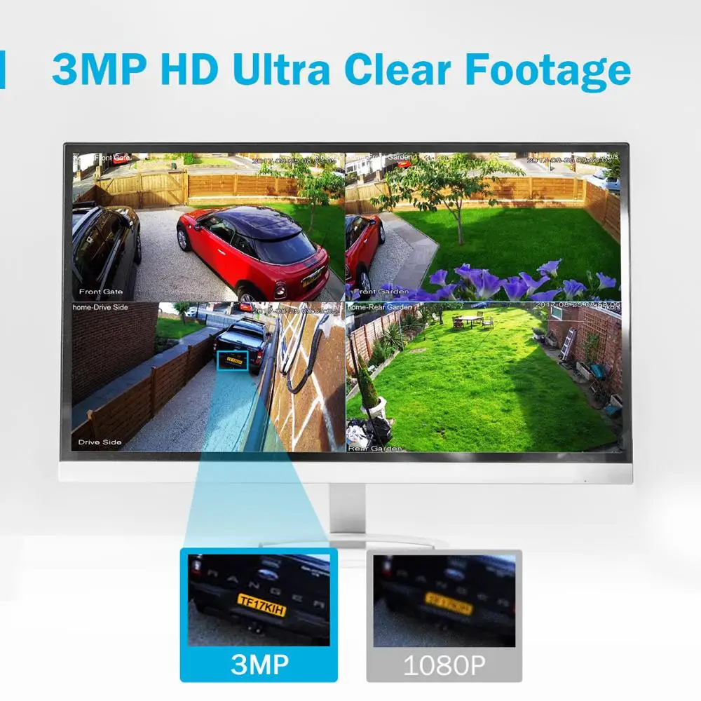 ANNKE HD 8CH 3MP 5в1 H.265 + CCTV система безопасности 8 шт умный ИК Ночное Видение Открытый