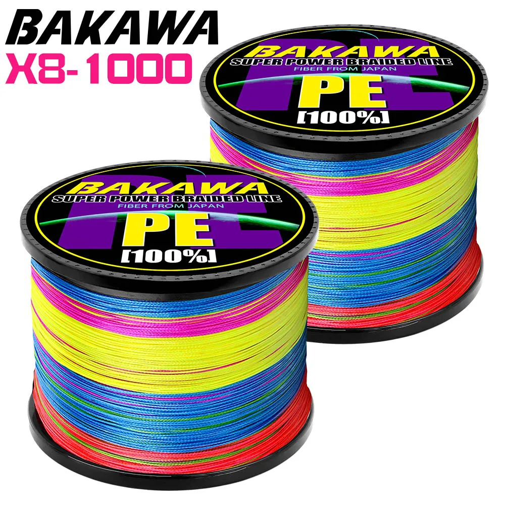 Товары для рыбалки BAKAWA рыболовная леска 1000 м 8strand Карп PE Multifilamento Плетеный