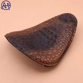 

Motorcycle Retro Brown Crocodile Leather Style Solo Saddle Seat+3" Spring Bracket Shock Absorption for Suzuki Harley Custom