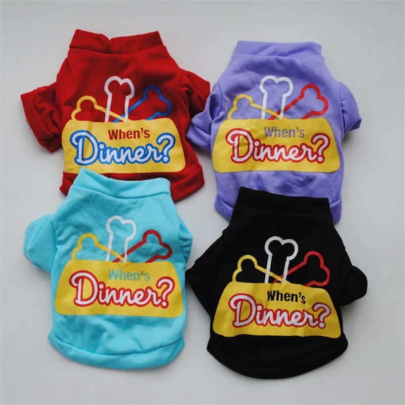 

Pet Dog Clothes Soft Summer Mesh Puppy cheap dog clothes Cat Vests Cartoon Clothing for Small Pets Chihuahua clothes