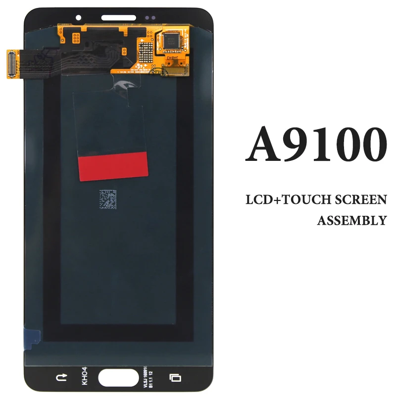 

Original AMOLED A9100 A910F A910 Black White Display For A9 2016 LCD Screen Digitizer Assembly Phone Replacement