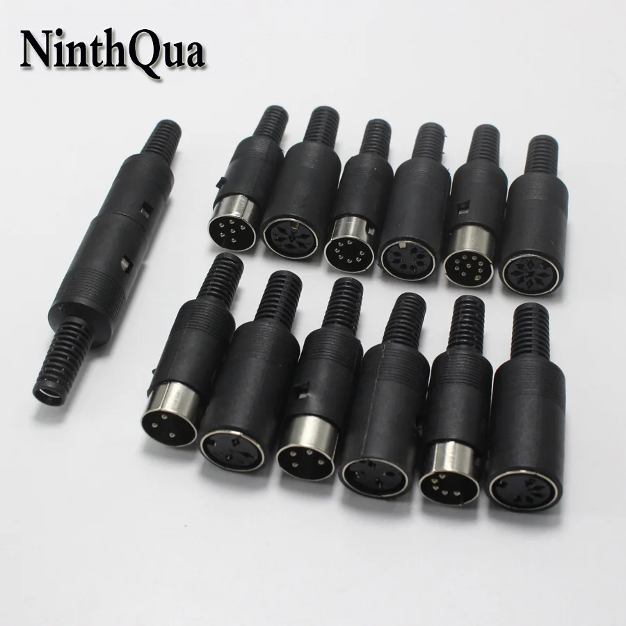 4-Pin DIN Female Jack Panel Mount Connector - Solder Type Adapter For Audio/Video Cables