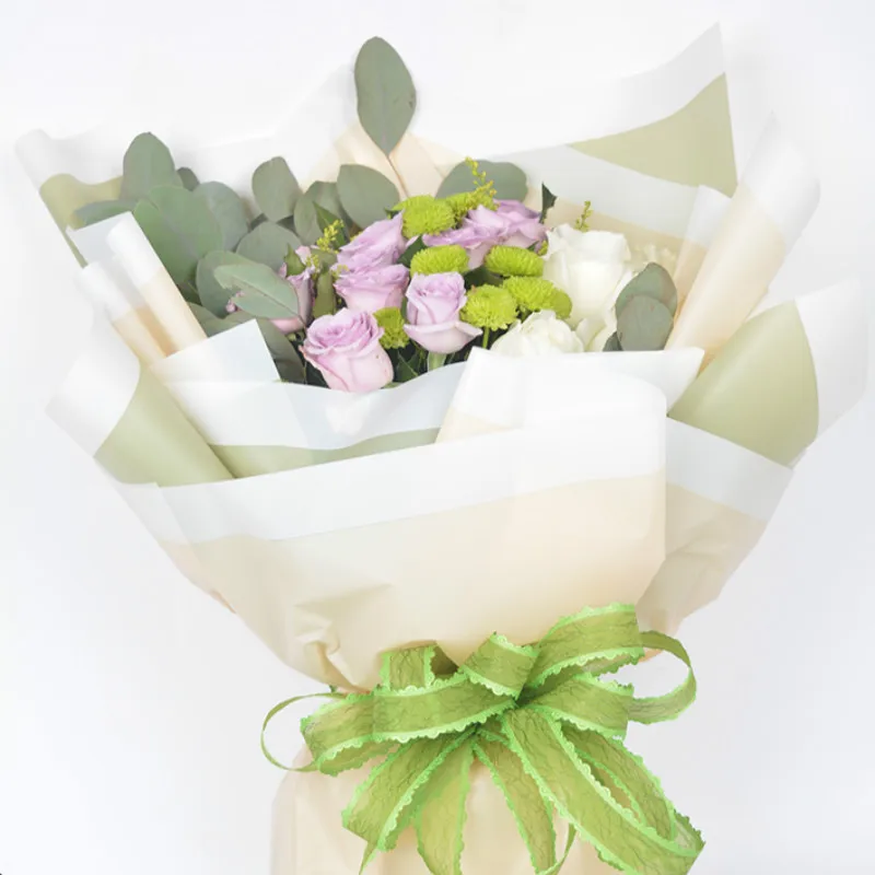 

Milan Paper Series Waterproof Square Frame Border Solid Color High Grade Flowers Wrapping Paper Wedding Gift Decoration 10pcs