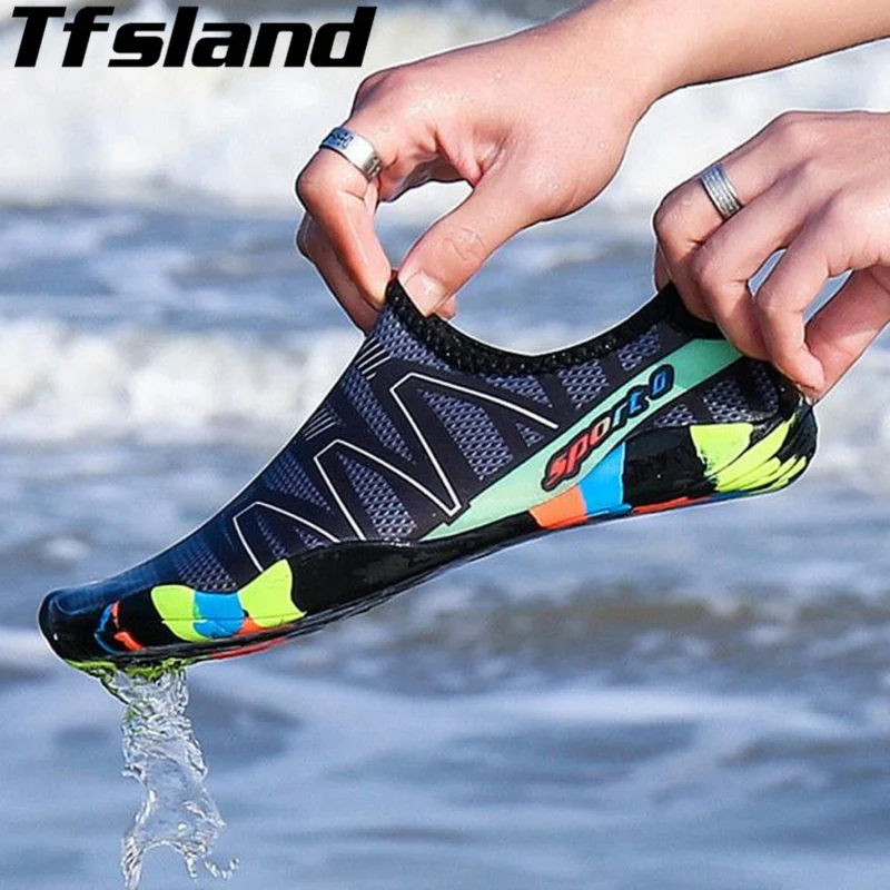 في الهواء الطلق عشاق الشاطئ الصيف في الهواء الطلق أحذية رياضية النساء حذاء رجالي الرحلات Senderismo المنبع المشي المياه سريعة تجفيف أحذية