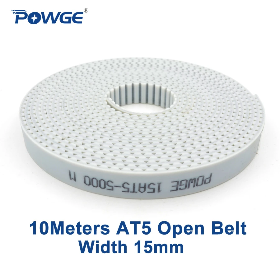 Powge 10meters Trapezoid Pu At5 Open Timing Belt At515mm Width 15mm