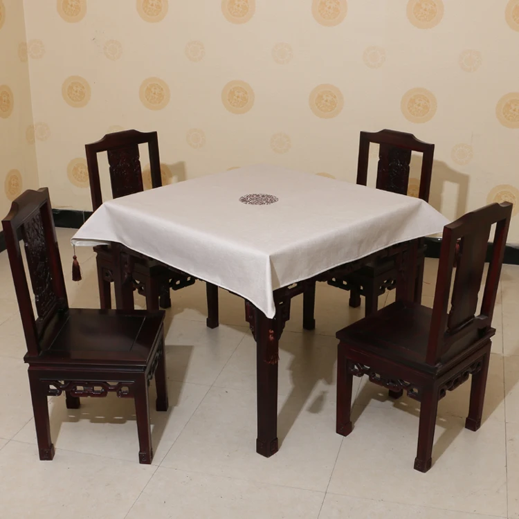 المطرزة محظوظ القطن الكتان الصينية مفرش طاولة مستطيلة مربع عيد الميلاد سماط غطاء الراقية الجدول واقية منصات