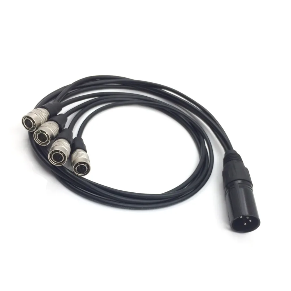 XLR 4 Pin Hirose 4-контактный мужской зум F8 Питание кабель звуковых устройств 688 664 Мощность линии 4 в 1