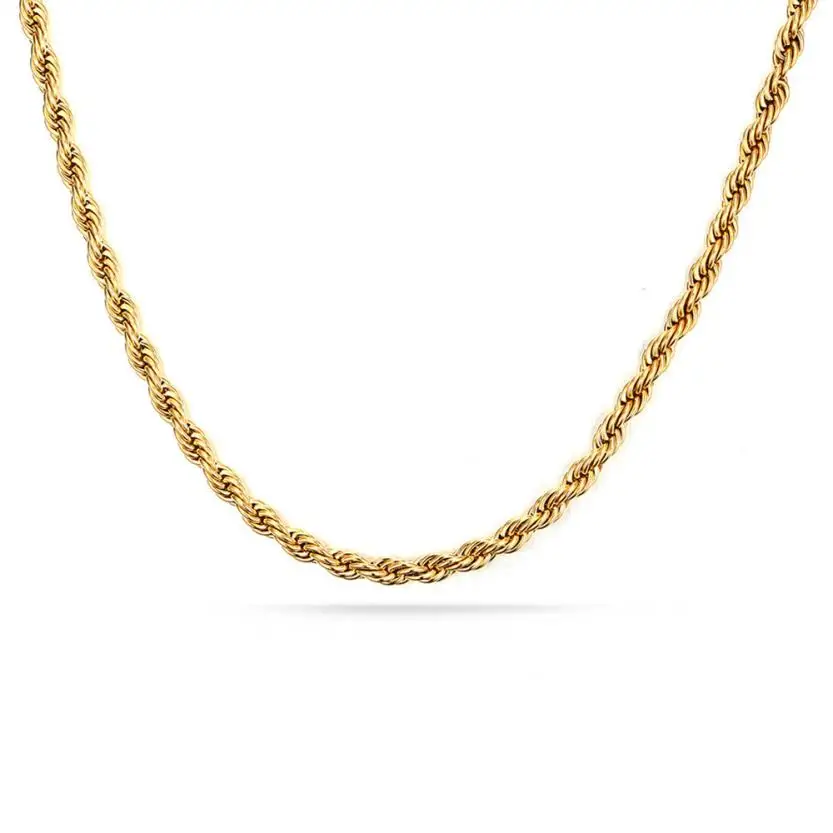 

GEMIXI Hip Hop Women's 3mm Gold Stainless Steel Link Necklace Fashion Jewelry 5.9
