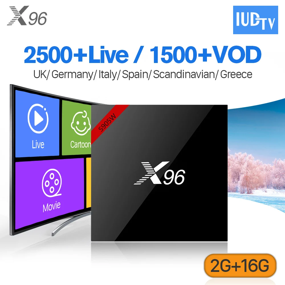 

X96 Android 6.0 2G16GB IPTV Box 4K HD Stable IUDTV IPTV Subscription Italy Spain Italia UK Turkey Smart Media Player Set Top Box