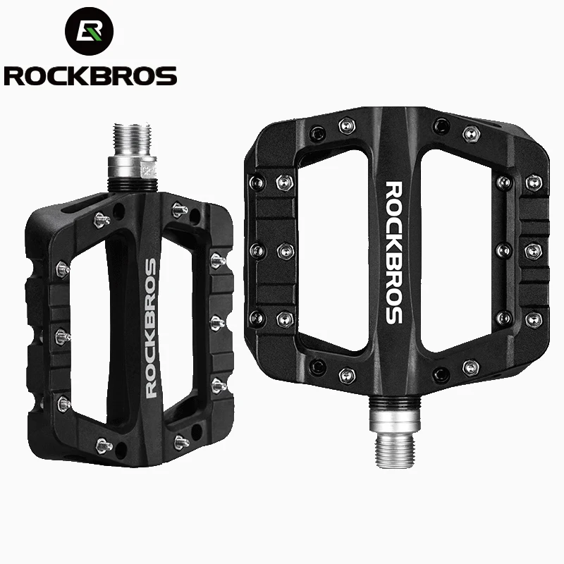 ROCKBROS Cycling MTB Bike Bicycle Pedals Ultralight Seal Bearings Nylon Molybdenum Pedals Durable Widen Area Bike Bicycle Part