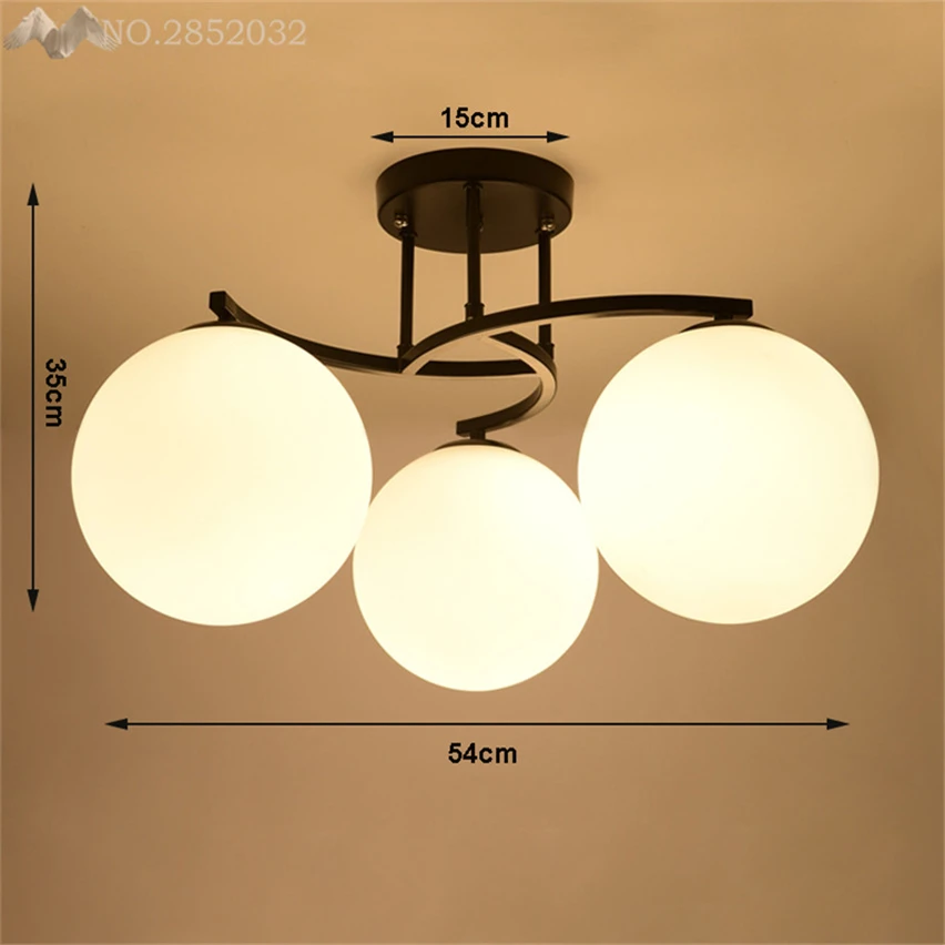 Современный простой круглый стеклянные потолочные светильники светодиодные плафон лампы для домашнего гостиная огни потолочный светильник спальня лампы