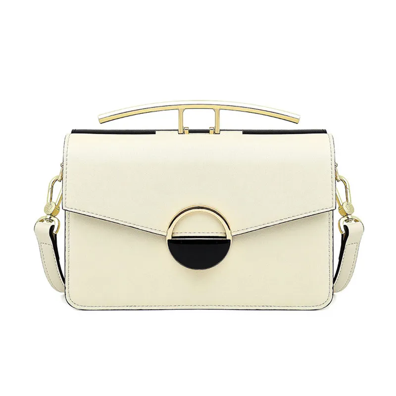 

Cow Leather Ladies Handbag 2018 New Design Stitching New Brand People Handbags Shoulder Bag Portable Messenger Bag Good Quality