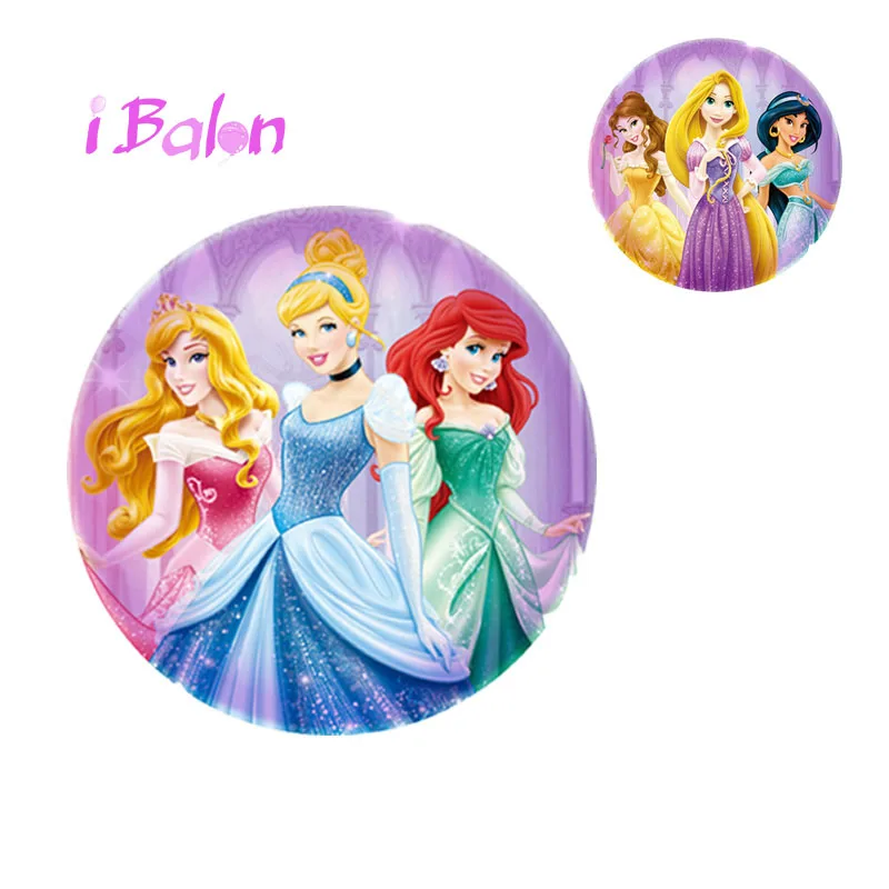 

18inch Princess Foil Balloons 50pcs Hot Cartoon Baby Girl Inflatable Helium Globos Birthday Party Supplies Ballon Wholesale