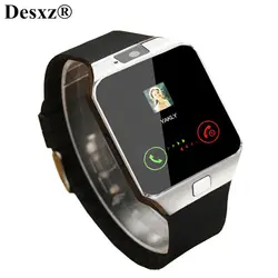 Desxz Смарт-часы Smartwatch часы Bluetooth телефон Поддержка SIM карты памяти с Камера для Android iOS телефоны, смартфоны Для мужчин DZ09