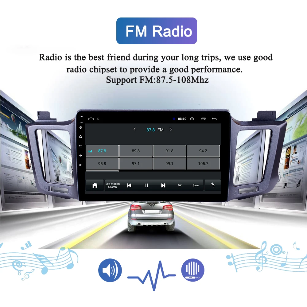 Discount Navivox Android 8.1 4G Car Radio Multimedia Video Audio Player WiFi Navigation GPS For Toyota RAV4 4 2013-18 2 Din no DVD 3