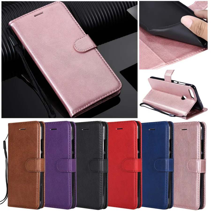 

on Huawei P Smart Case sFor Fundas Huawei P Smart Capa Luxury Leather Business Strap Phone Cases for Huawe PSmart Enjoy 7S Cover