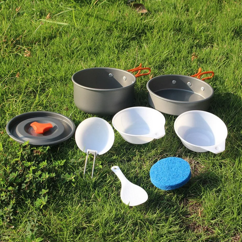 camping tableware picnic set travel tableware outdoor cooking set camping cookware hiking utenils cutlery for 2-3 persons