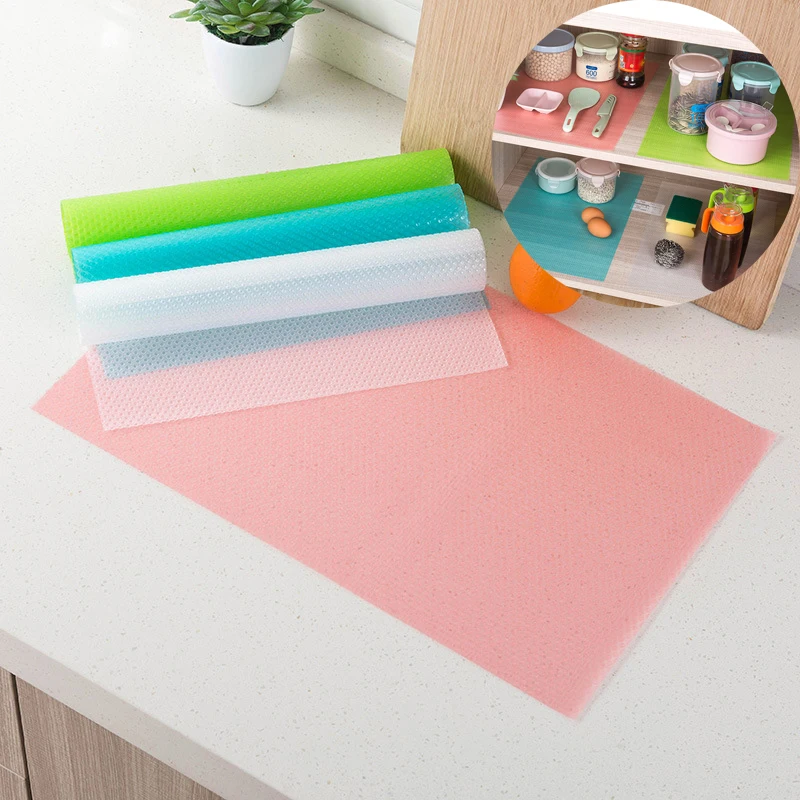 

29*45cm Drawer Liner Mat Roll Moisture-proof Anti-fouling Cupboard Cabinet Shelf Table Placemat Refrigerator Moisture Pad Mats