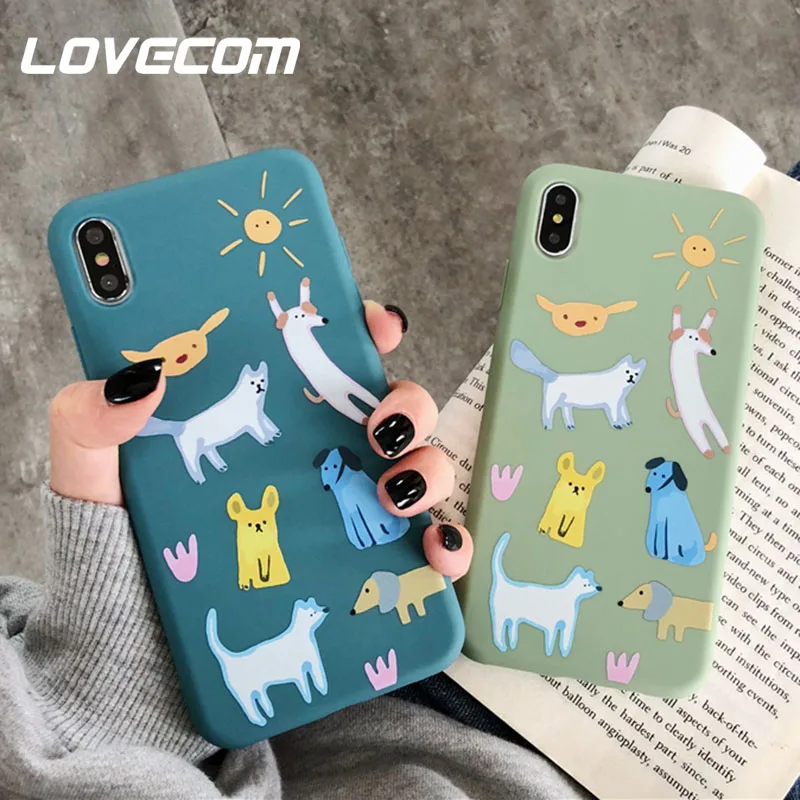 

LOVECOM Cute Candy Color Cartoon Animal Phone Cases For iPhone XS Max XR XS X 6 6S 7 8 Plus Soft TPU Phone Back Cover Case Gifts