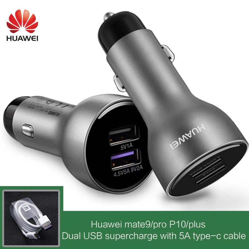 Автомобильное зарядное устройство HUAWEI 15 Вт SuperCharge 5A USB C Кабель адаптер