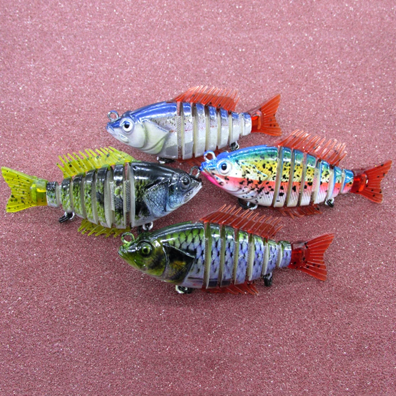 Fresh Salt Fishing Lure Segment Fish 8cm 12g 7 Parts Hard Bait For Sea