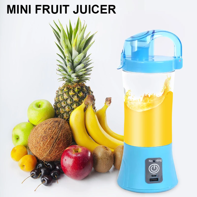 

Automatic Electric Fruits Mixer Blender USB Rechargeable Portable Juicer Mixer Extractor 2 Blades Mini Household Blender Mixer