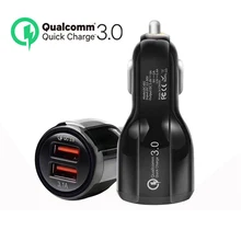 30 Вт макс QC3.0 QC2.0 dual USB быстрой автомобильное зарядное устройство для телефонов для iPhone XS max XR 7 plus для samsung S9 huawei любой QC протокол телефона