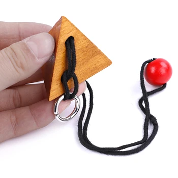 

IQ Rope Wooden Puzzle Logic Brain Teaser String Puzzles Game for Adults Kids